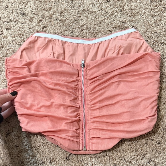 Pink Ruched Skirt - Picture 2 of 3